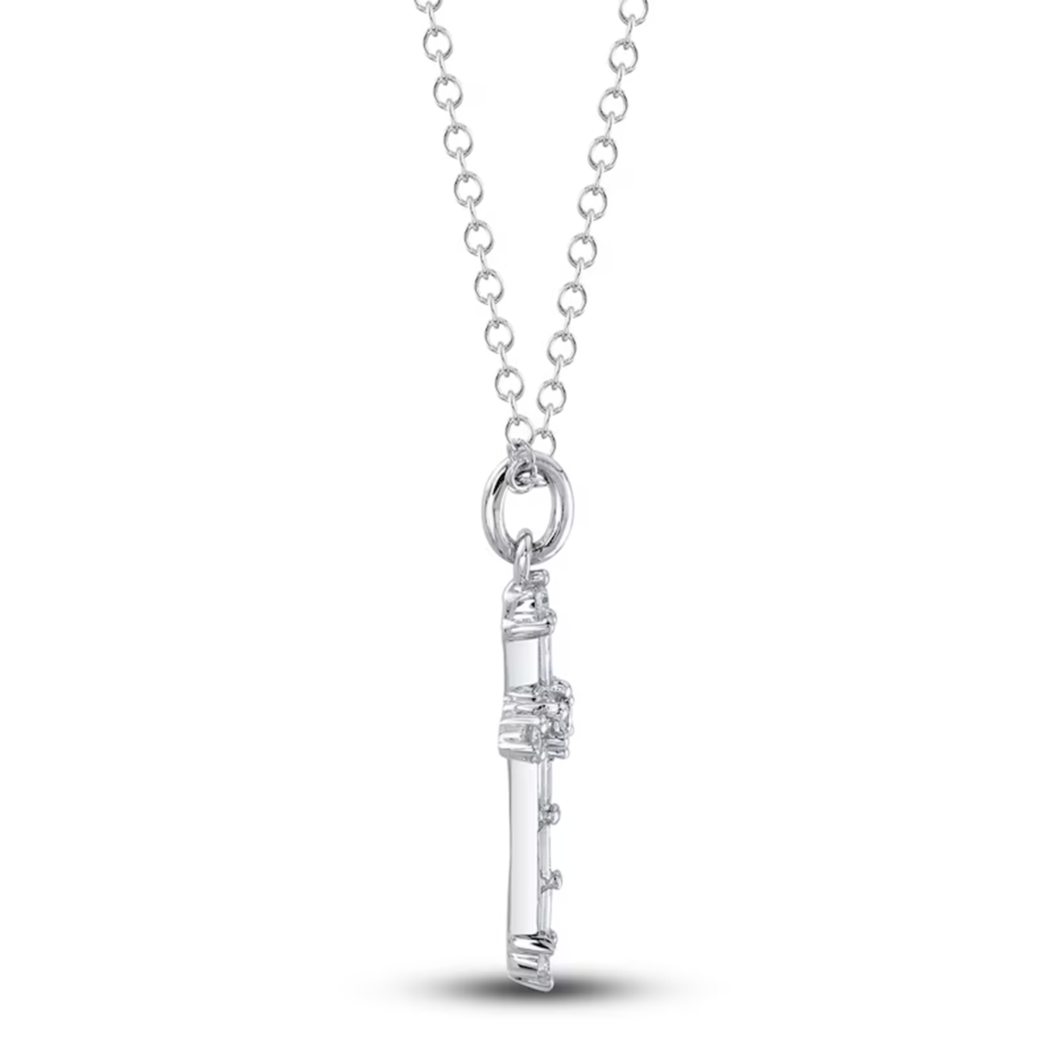 Diamond Cross White Gold Necklace
