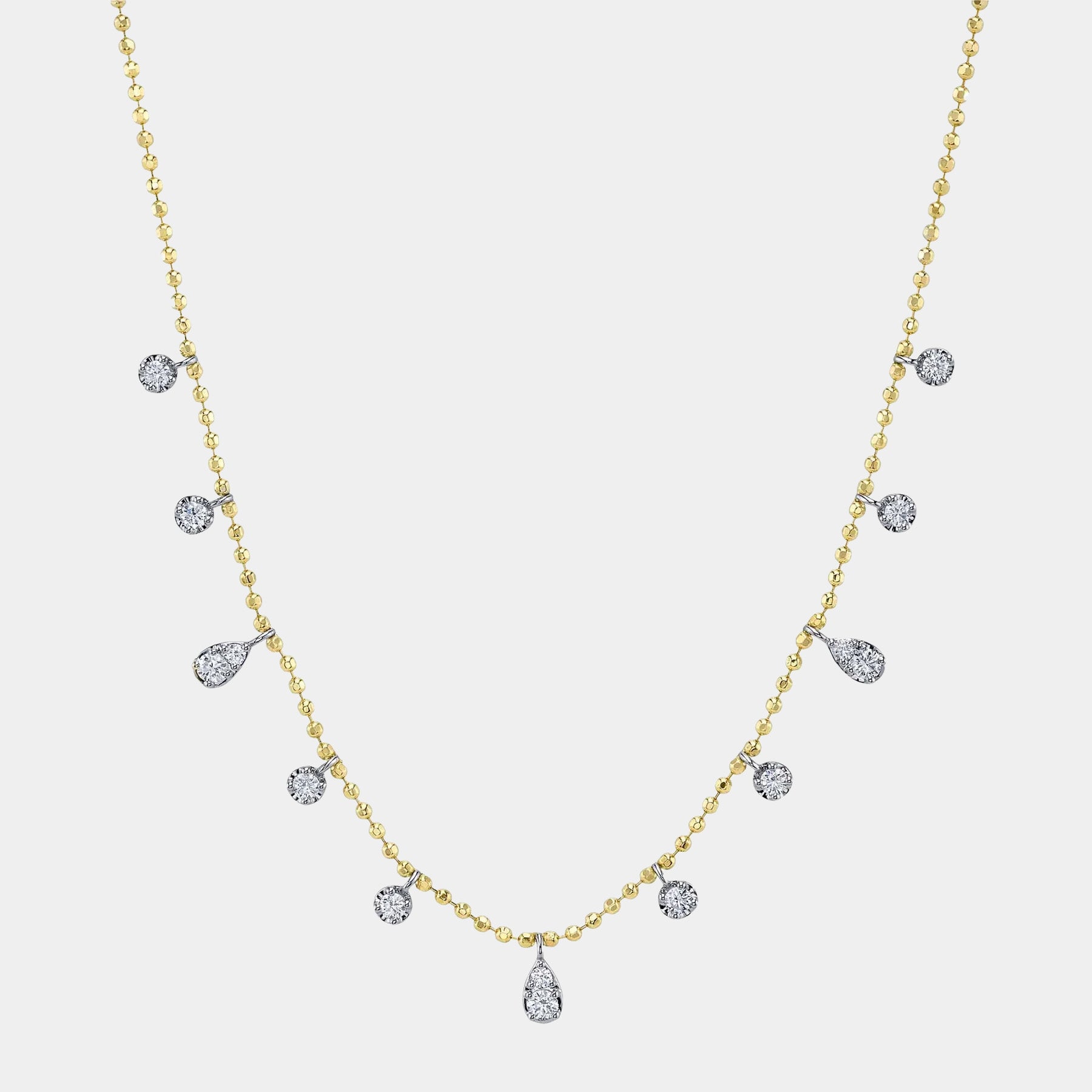 two tone diamond necklace