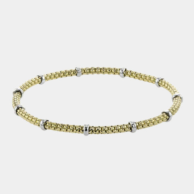 woven bracelet two tone