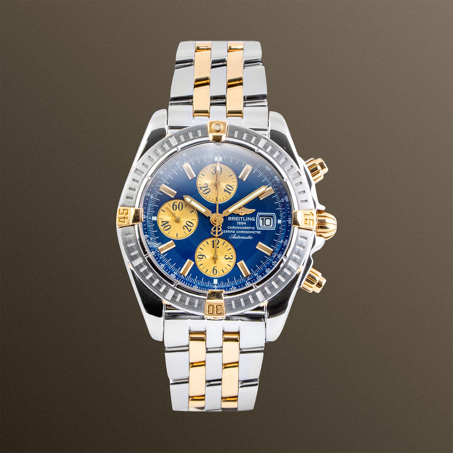 Breitling Chronomat Evolution Two-Tone Blue Dial 44mm - B13356