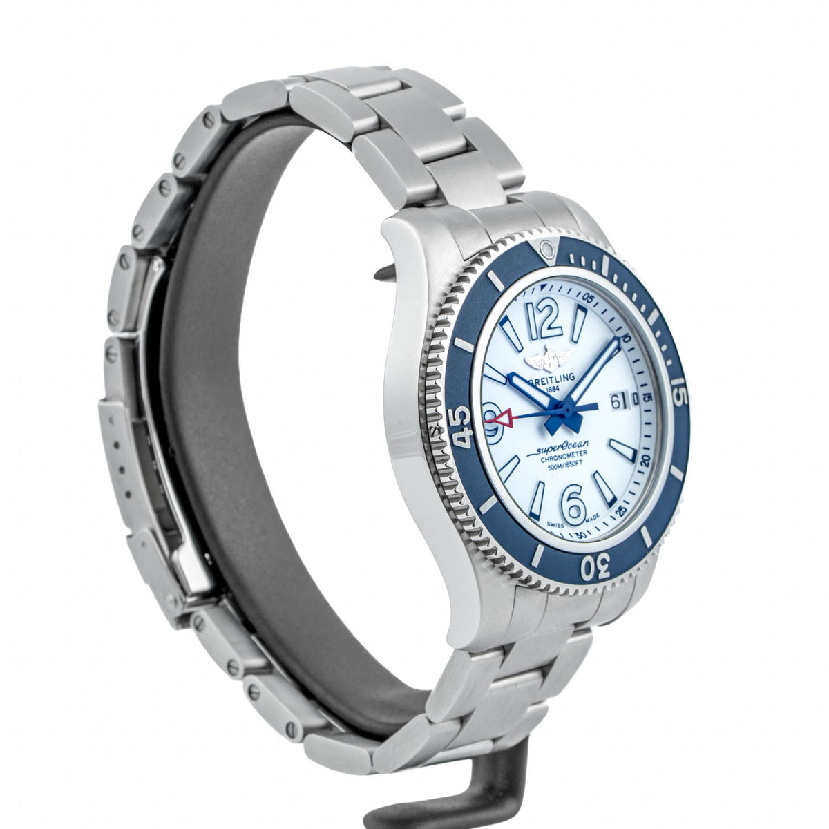 Breitling Superocean 42mm White Dial Blue Bezel - A17366