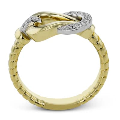 buckle fashion ring with diamonds