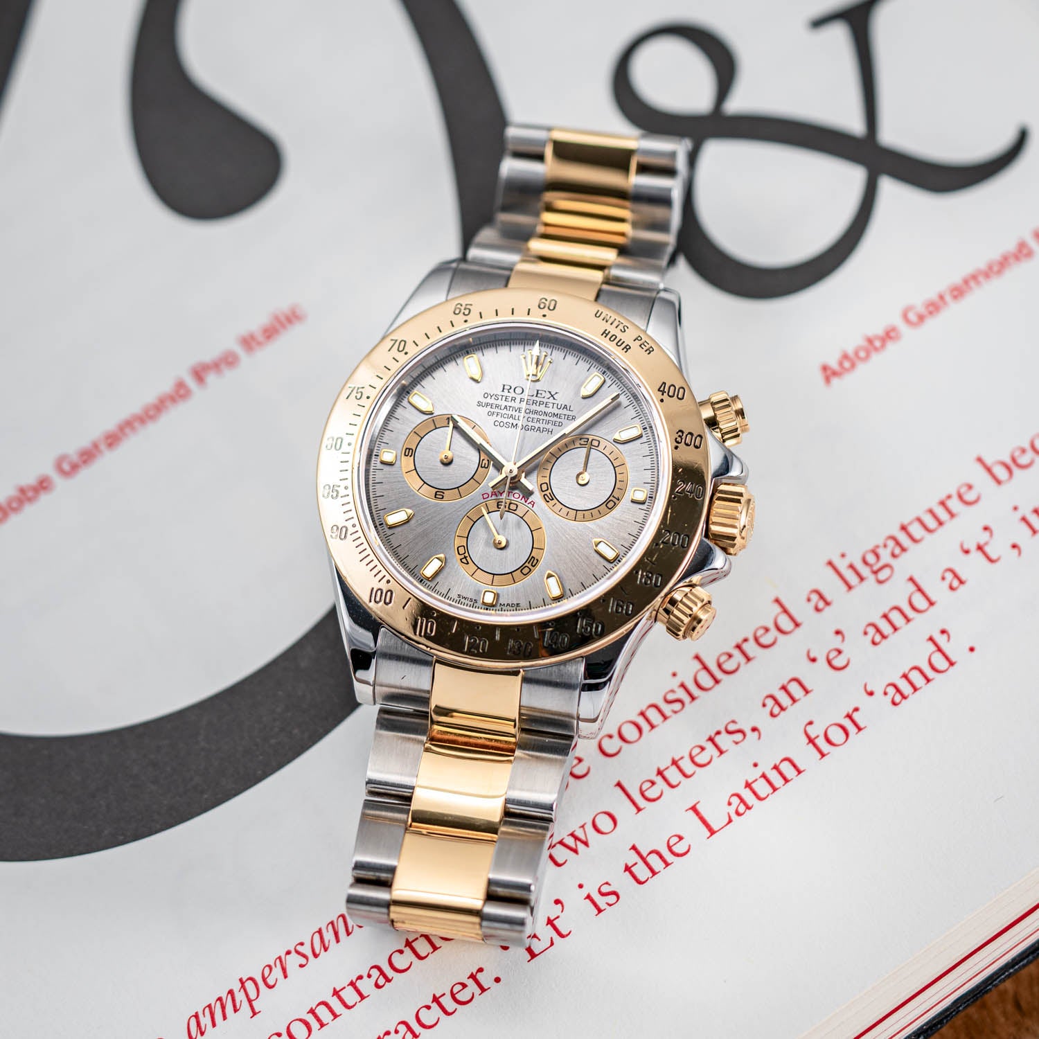 Two-Tone Rolex Daytona 40mm Slate Dial - 116523