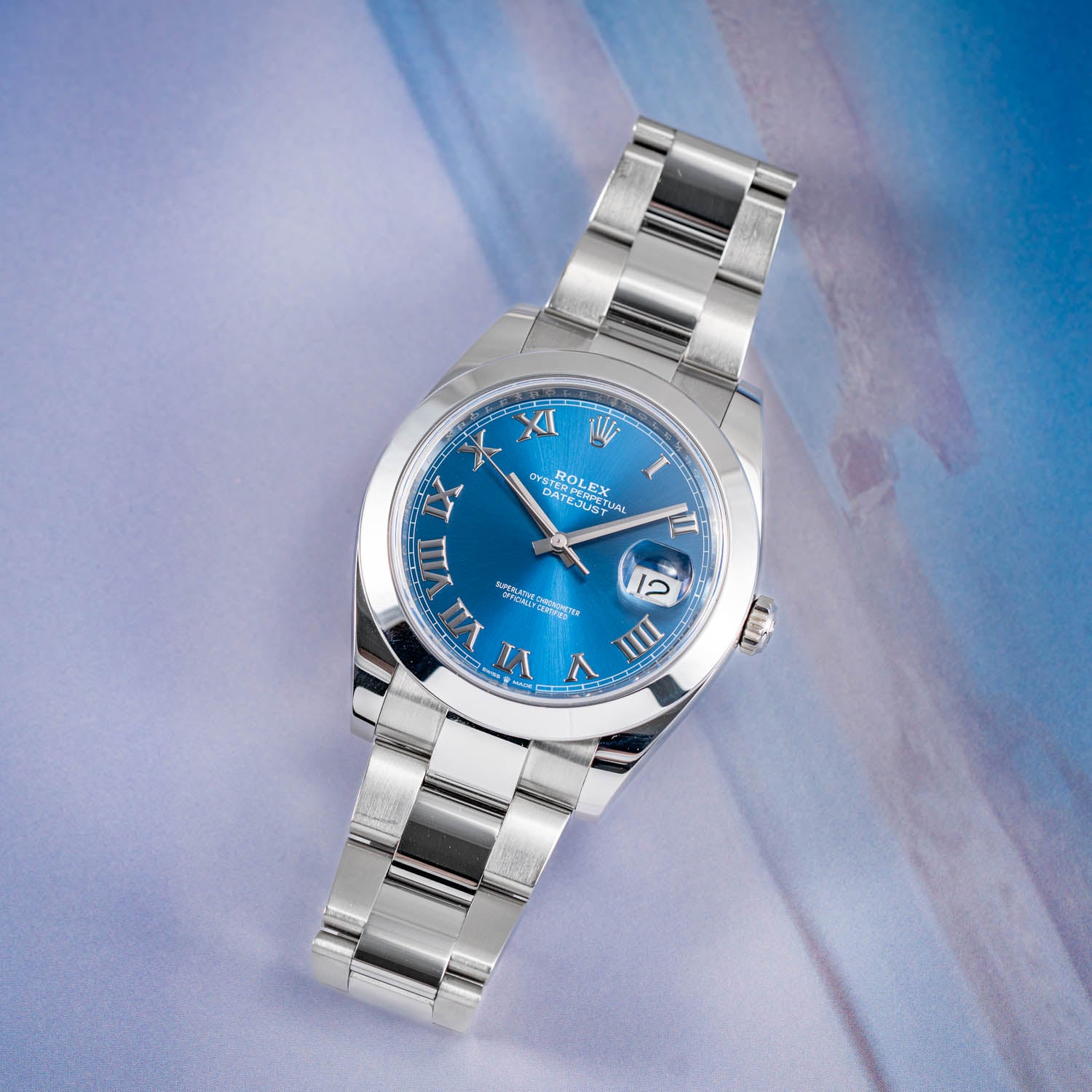 Rolex Datejust Blue Roman Dial 41mm - 126300