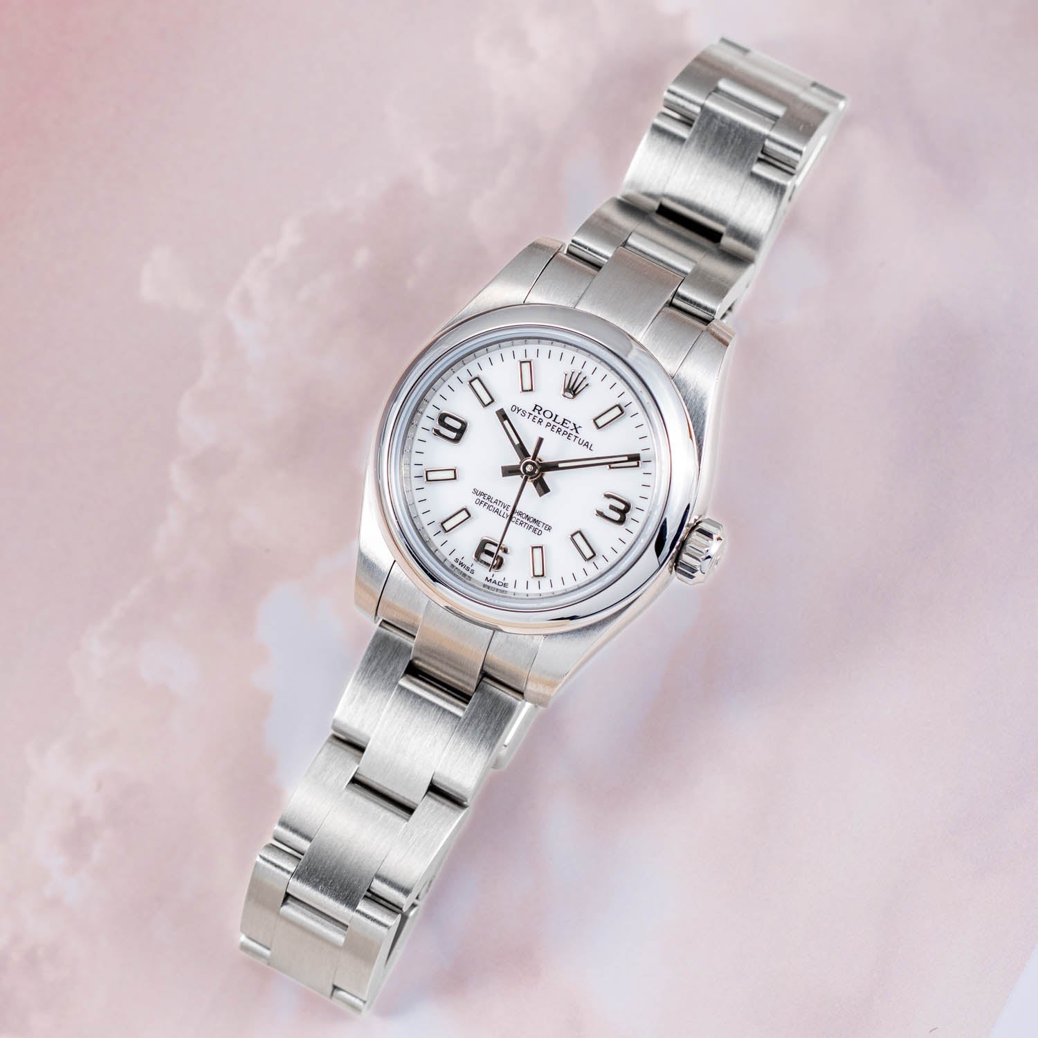 Rolex Oyster Perpetual White Arabic Dial 26mm - 176200