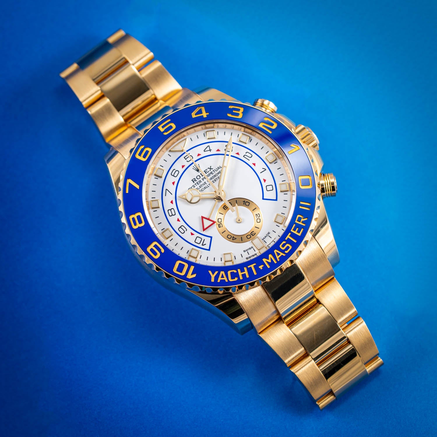 Rolex Yacht-Master II 44mm 18K Yellow Gold White Dial - 116688