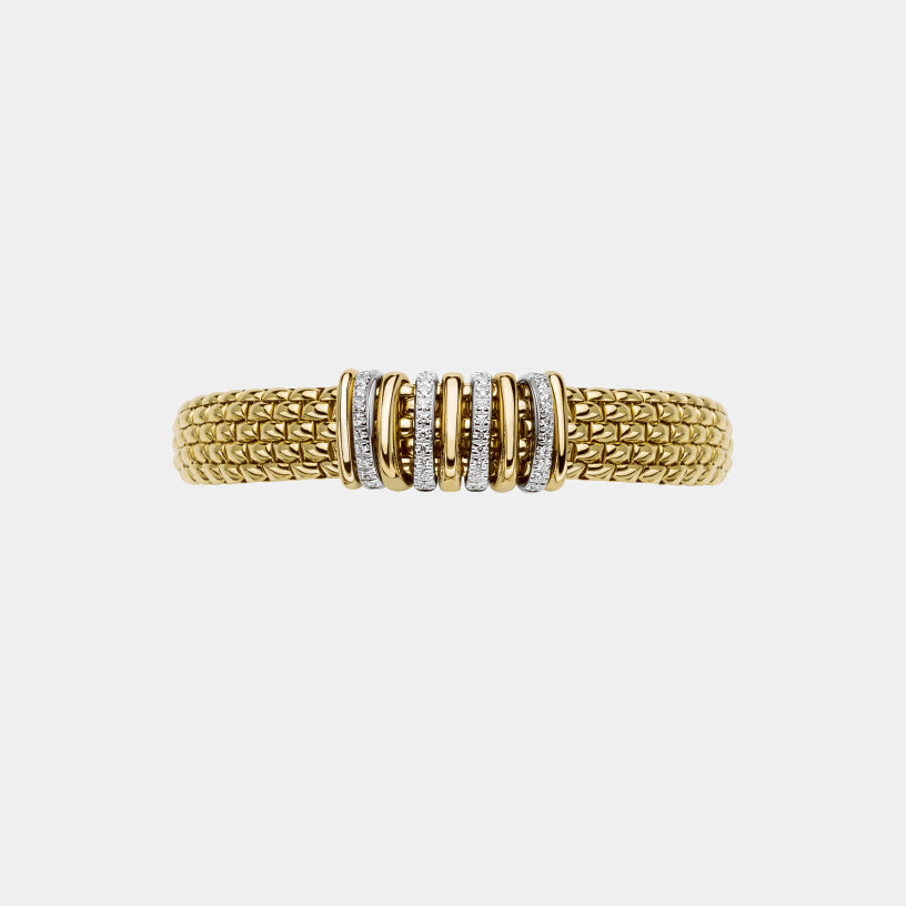 diamond two tone bracelet