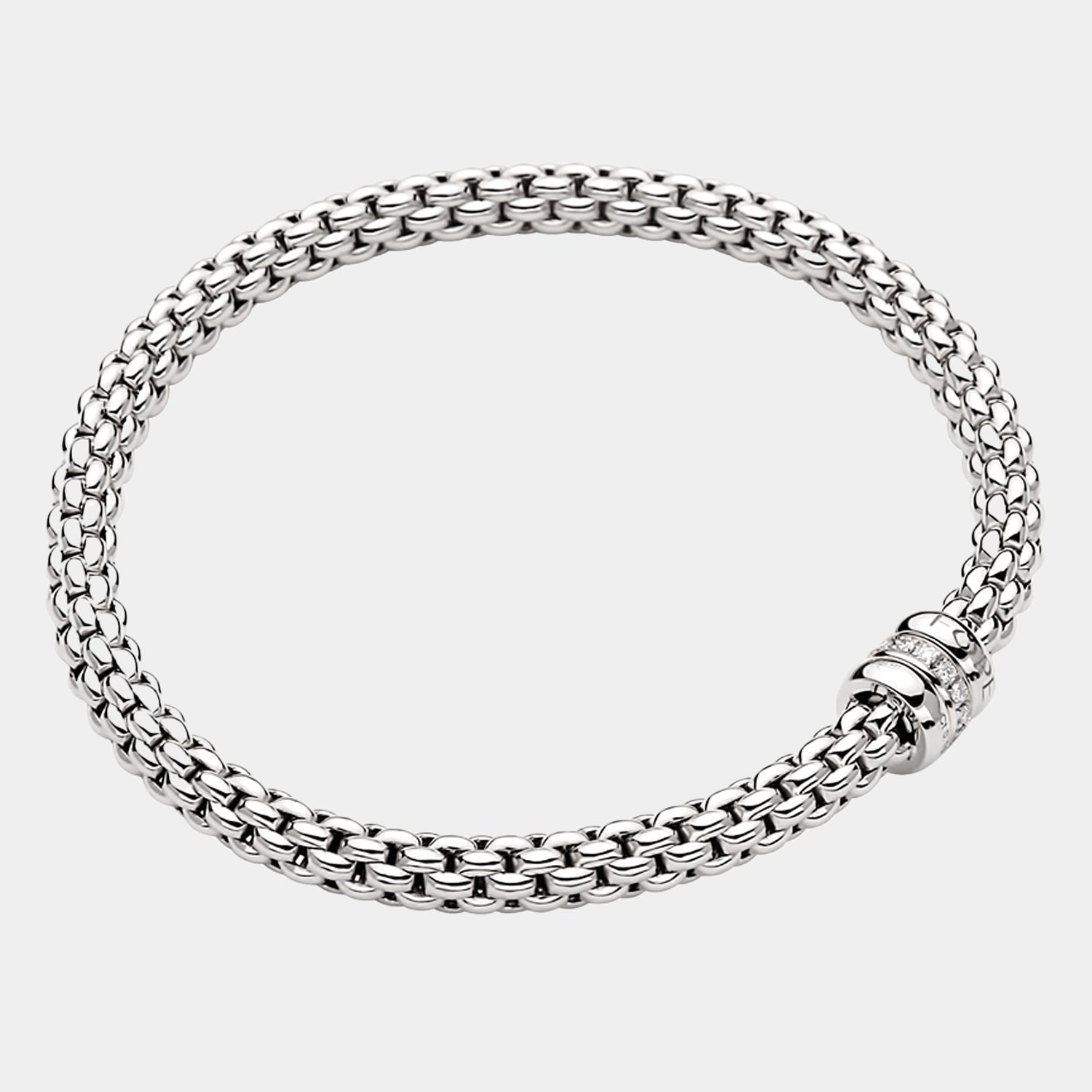 White Gold Flex'it Bracelet with diamonds