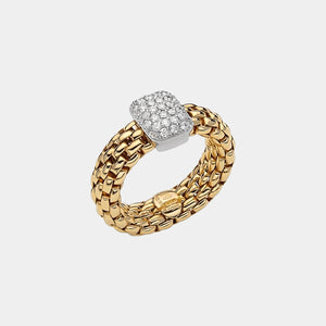 Vendome Diamond Fashion Ring in Yellow and White Gold