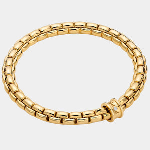Yellow Gold Flex'it Bracelet with diamonds