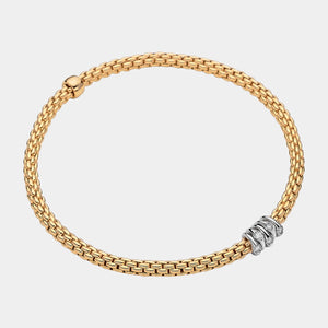 Flex'it Bracelet in Yellow Gold with diamond accent
