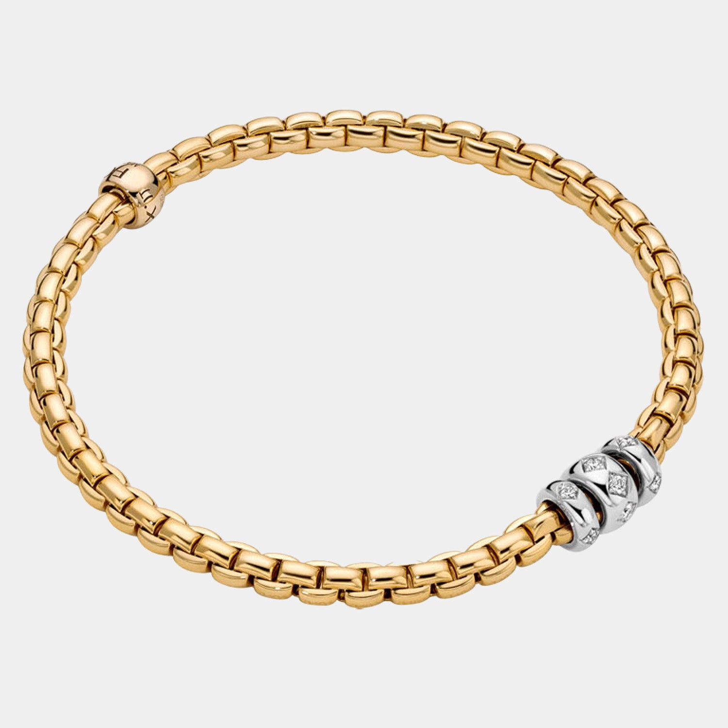 Yellow and White Gold Stretch Bracelet