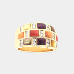 Kabana | Mother of Pearl Ring | 14K Yellow Gold