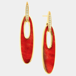 Red Spiny Oyster Shell Earrings