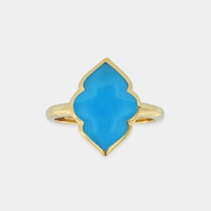 Turqoise Ring in 14K Yellow Gold