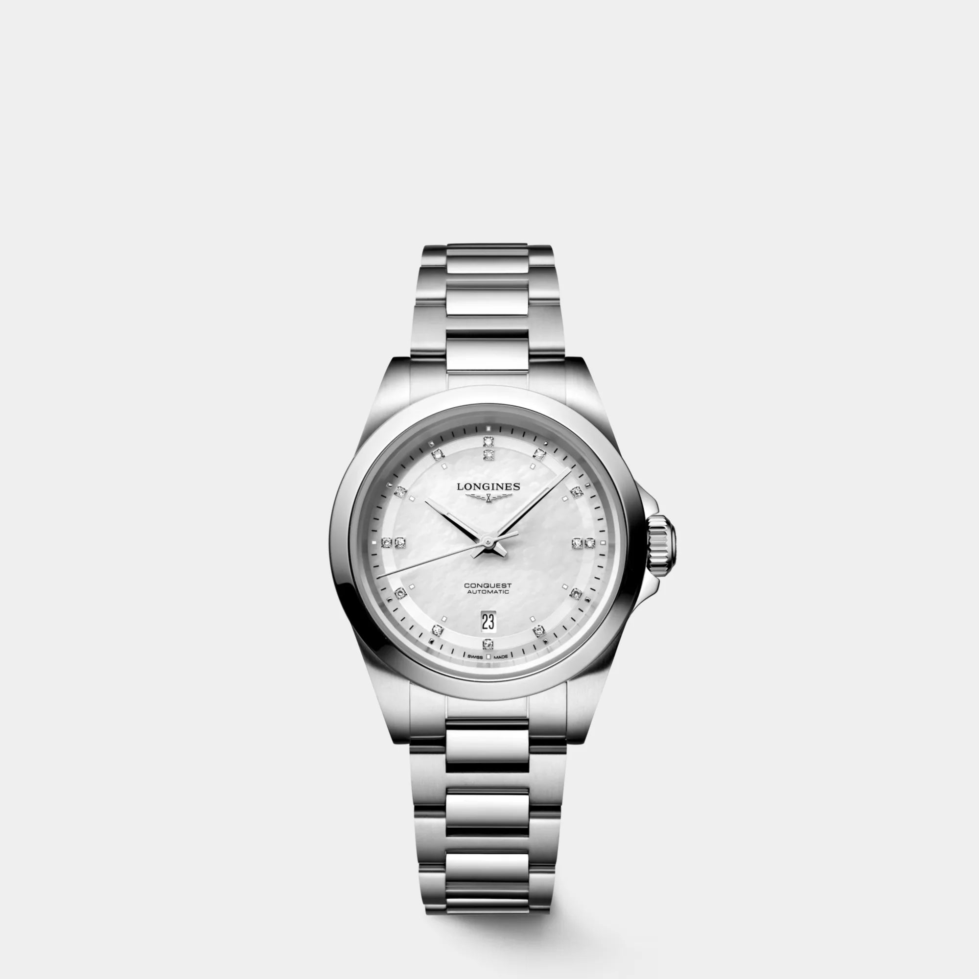 Conquest 30mm - Mother-of-Pearl Diamond Dial on Bracelet