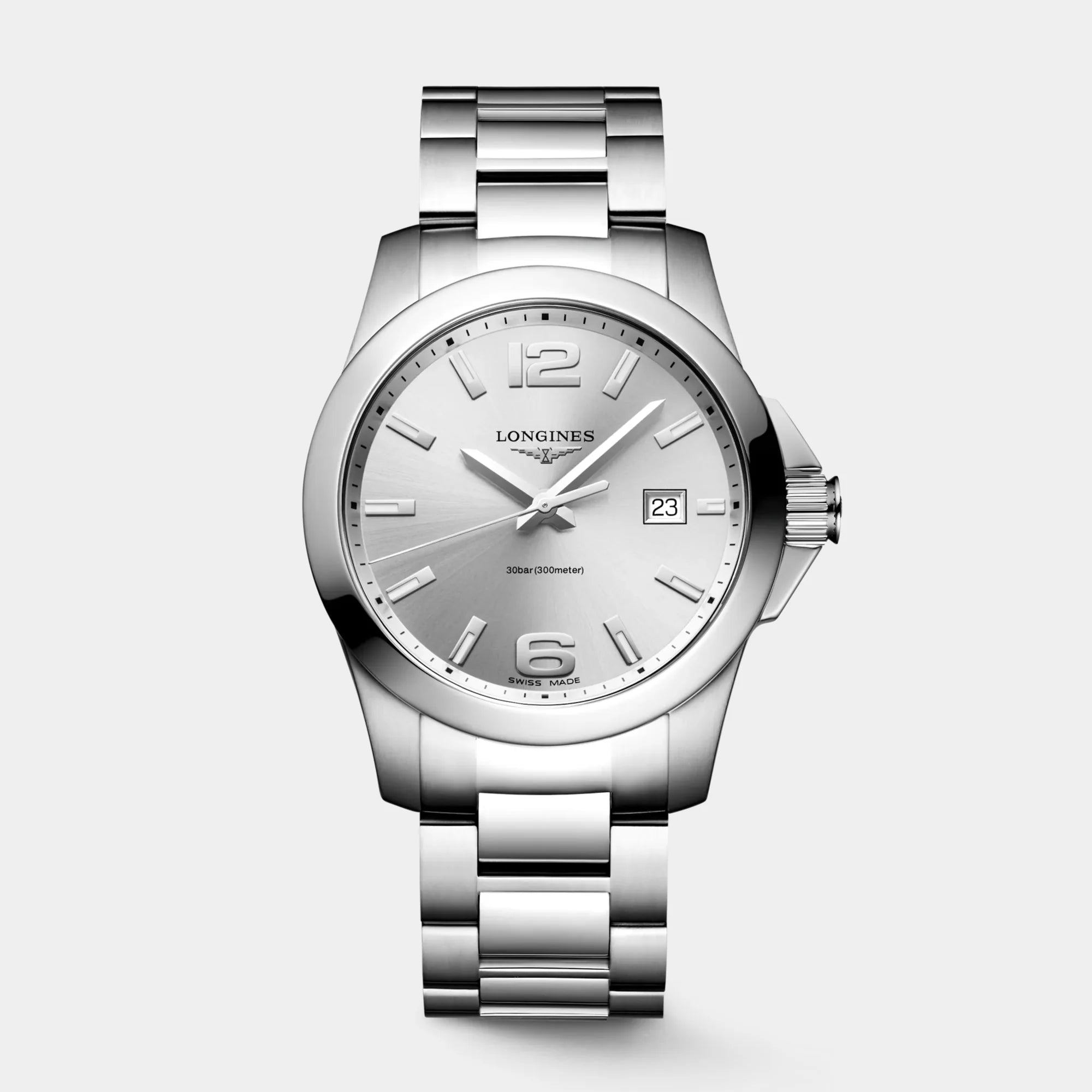 Conquest 41mm - Sunray Silver Dial on Bracelet