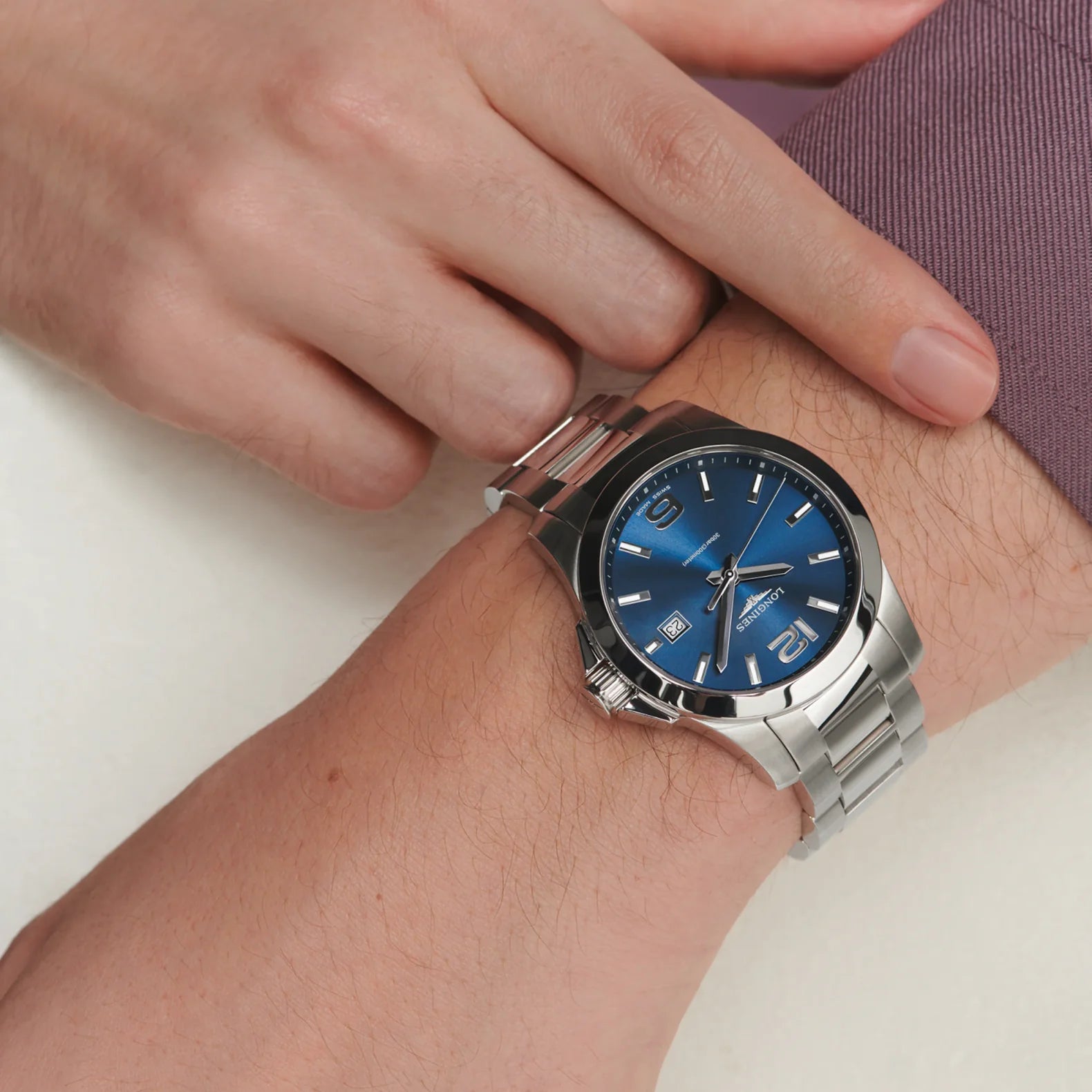 Conquest 41mm - Sunray Blue Dial on Bracelet