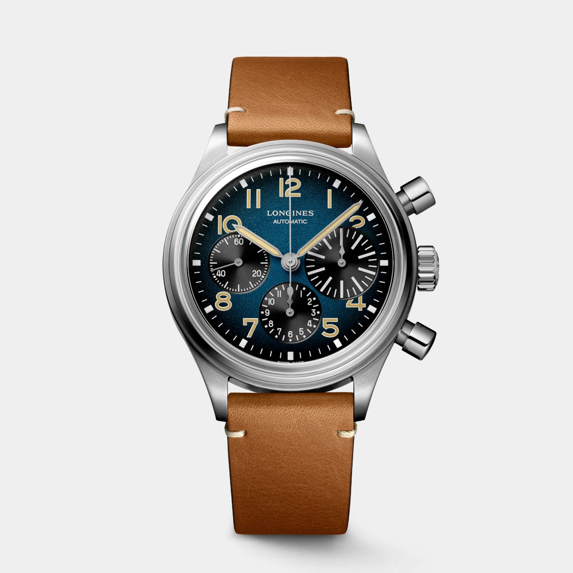 Avigation BigEye 41mm - Blue Gradient Dial on Strap