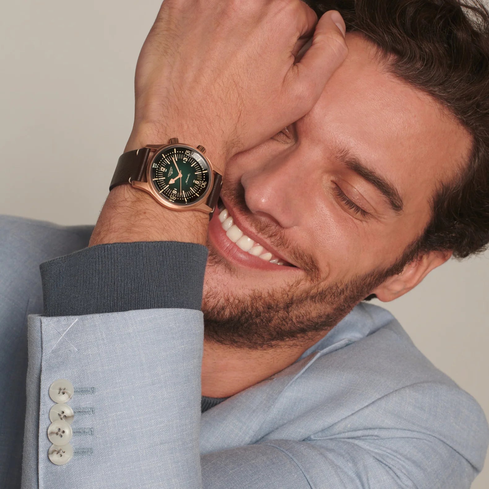 Legend Diver Bronze 39mm - Green Dial on Strap