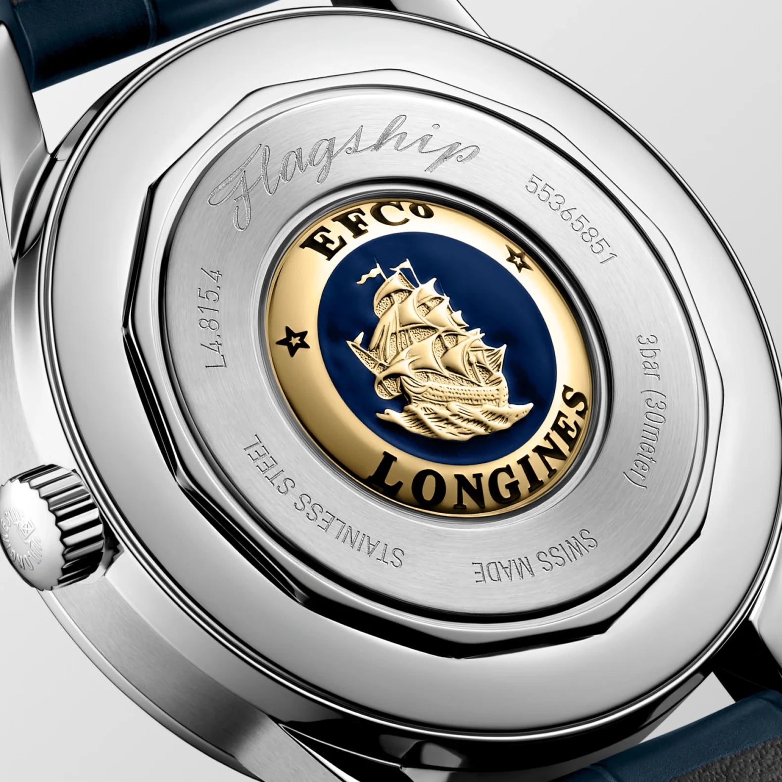 Flagship Heritage Moonphase 38.5mm - Blue Dial on Strap