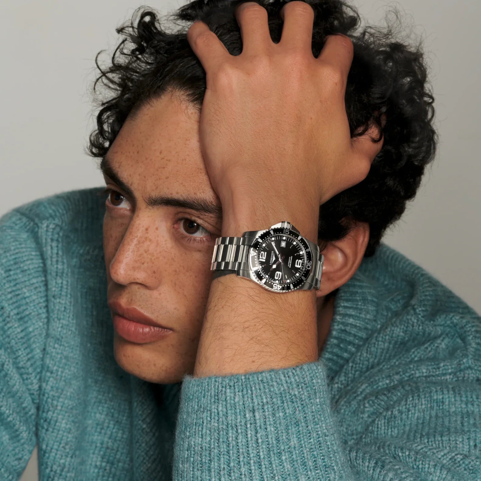 HydroConquest 41mm - Sunray Black Dial on Bracelet