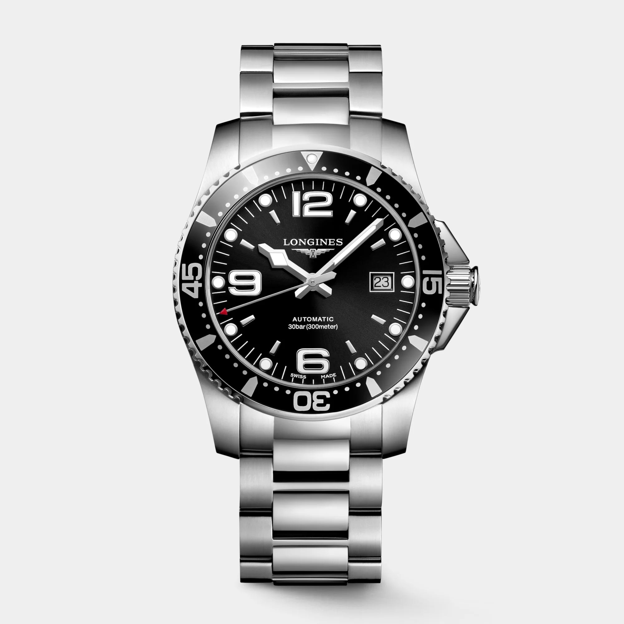 HydroConquest 41mm - Sunray Black Dial on Bracelet