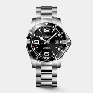 HydroConquest 41mm - Sunray Black Dial on Bracelet