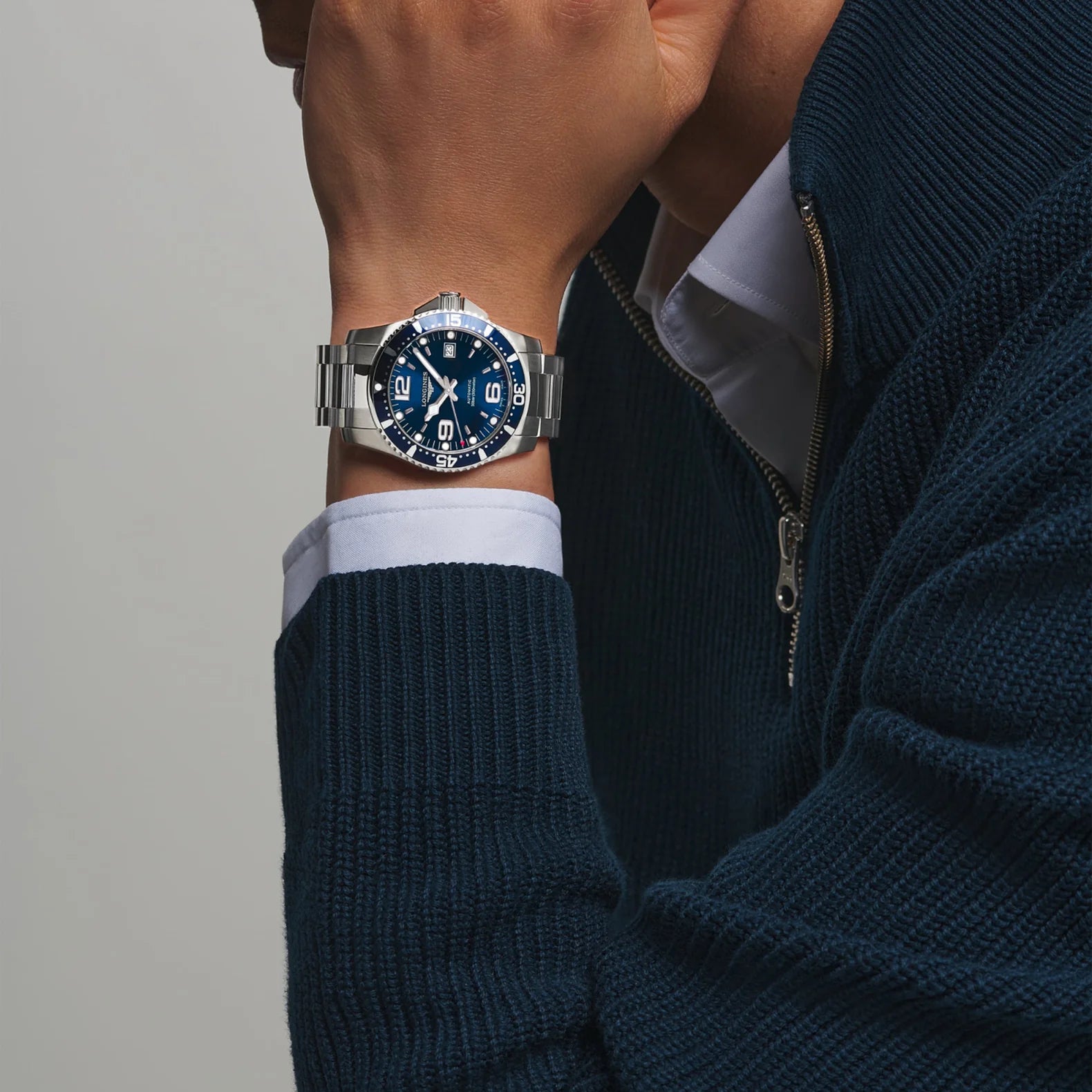 HydroConquest 41mm - Sunray Blue Dial on Bracelet