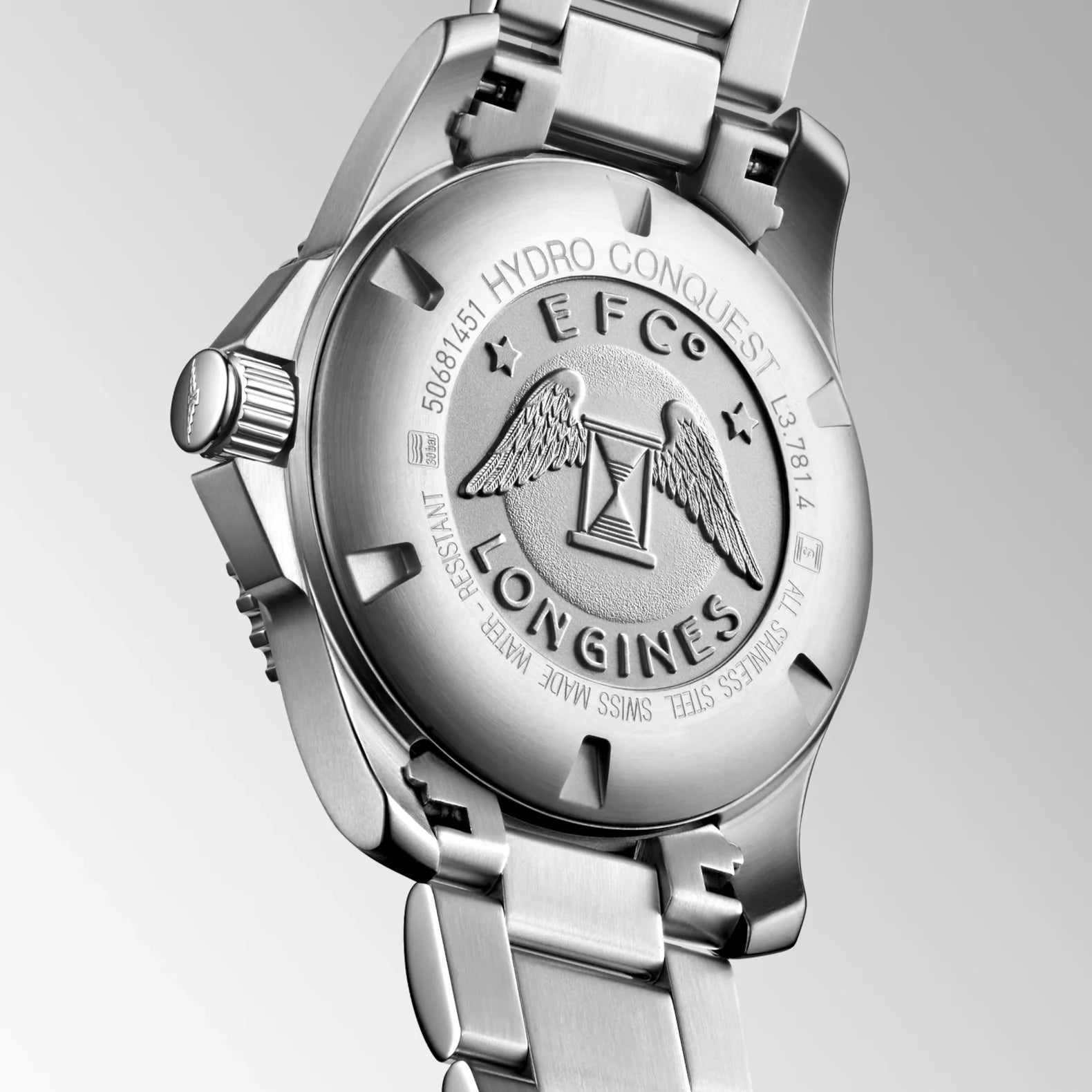 HydroConquest 41mm - Black Dial on Bracelet