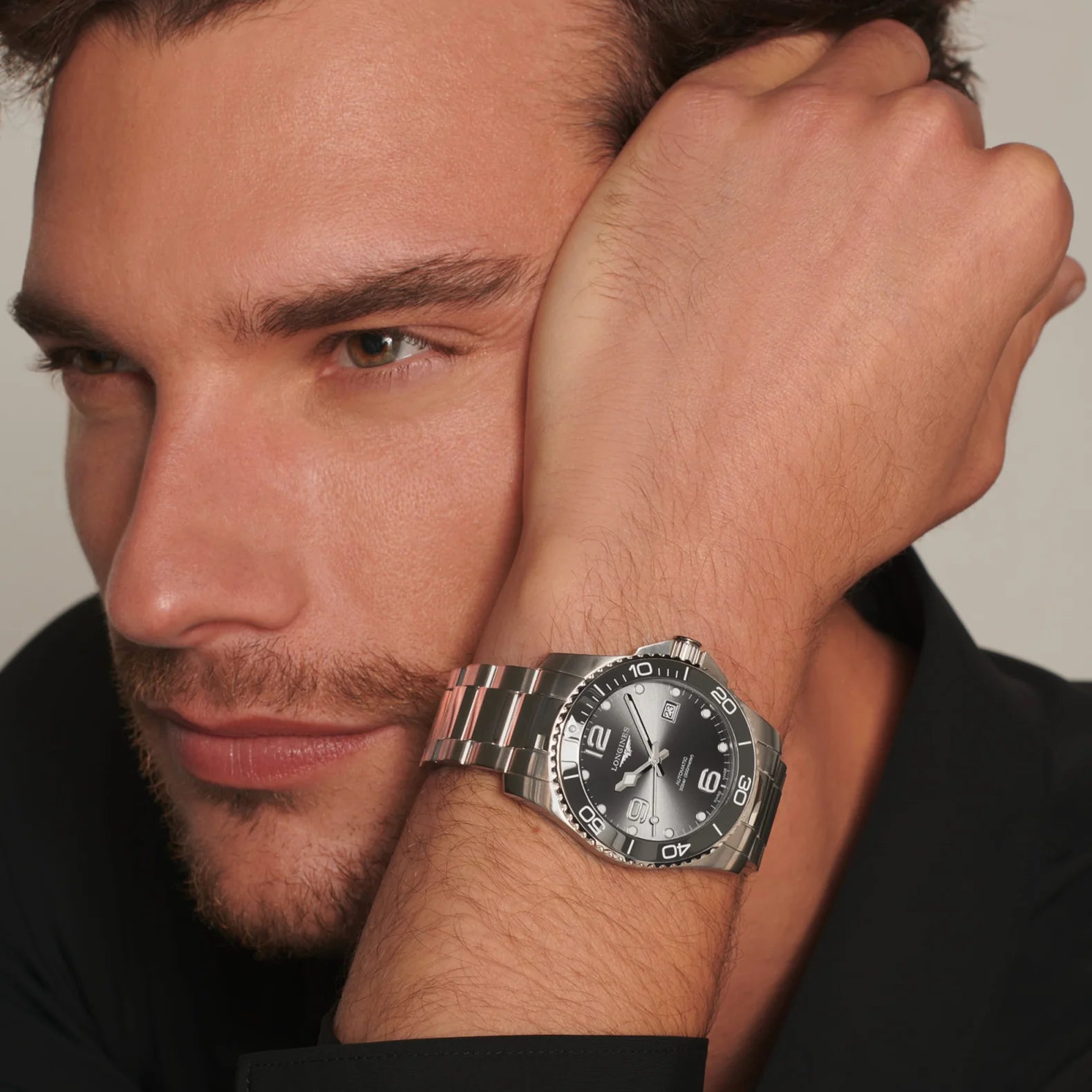 HydroConquest 41mm - Grey Dial on Bracelet