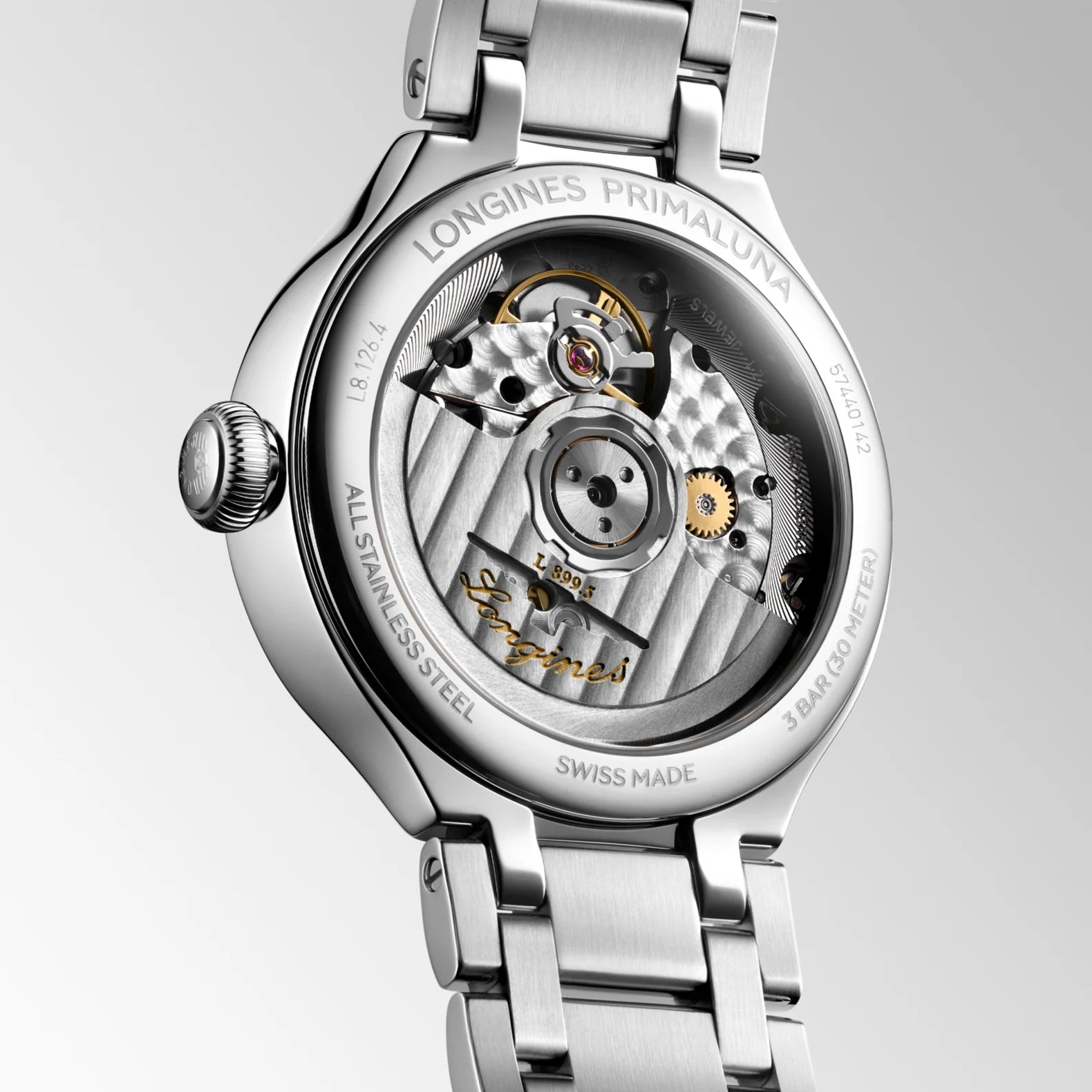 PrimaLuna Moonphase 34mm - Opaline Dial on Bracelet