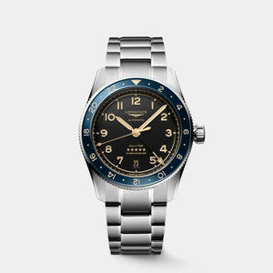 Spirit Zulu Time 39mm - Black Dial Blue Bezel on Bracelet