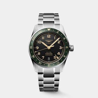 Spirit Zulu Time 39mm - Black Dial Green Bezel on Bracelet