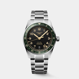 Spirit Zulu Time 39mm - Black Dial Green Bezel on Bracelet