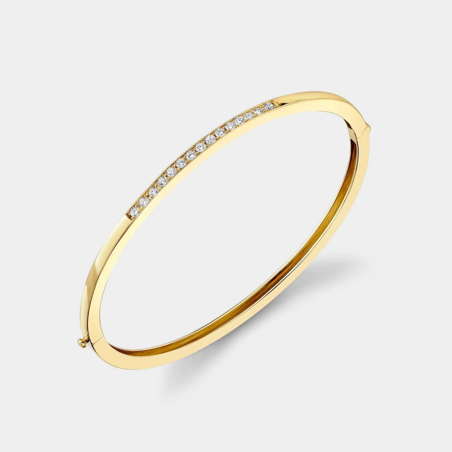 diamond yellow gold bangle