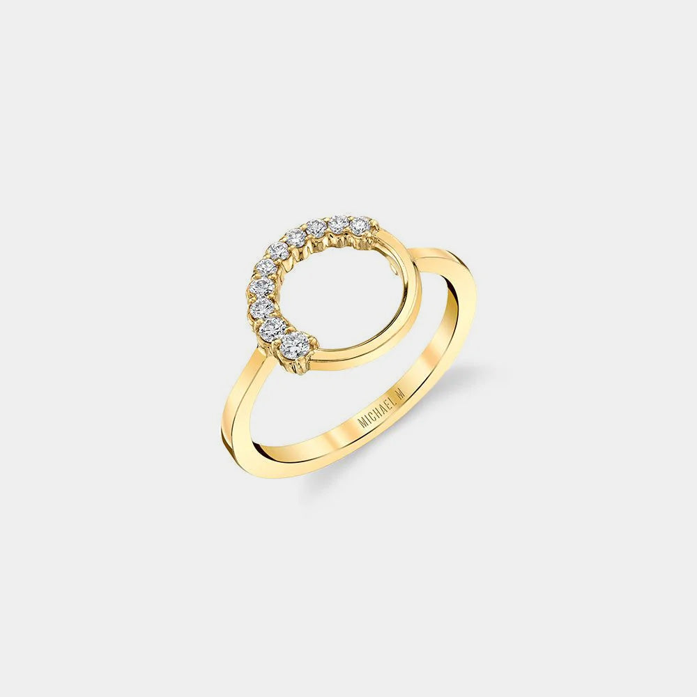 diamond circle ring