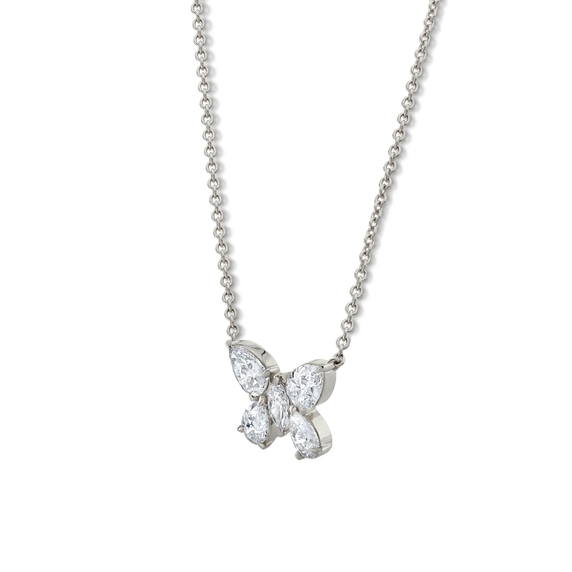 butterfly shaped diamond necklace