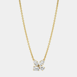 Montage Cluster Diamond Pendant Necklace