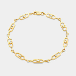 Streamlined Infinity Bracelet in Yellow Gold