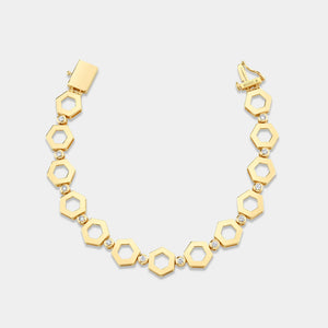 Hex Infinity Bracelet with Diamonds