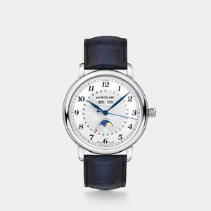 Star Legacy Full Calendar – Silver Dial On Blue Alligator Strap