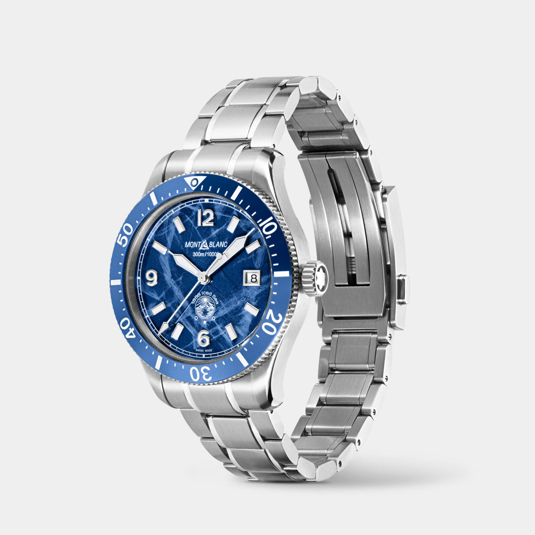 Iced Sea Automatic Date – Blue Glacier Dial On Bracelet