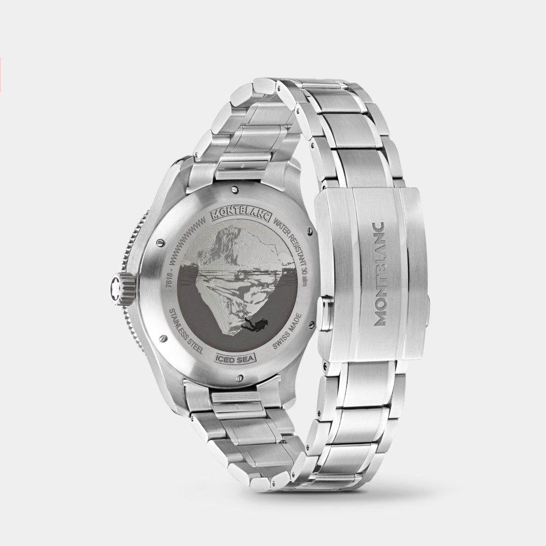 【ブランド金銀】 Montblanc | Iced Sea Date | Burgundy Glacier Dial On Bracelet