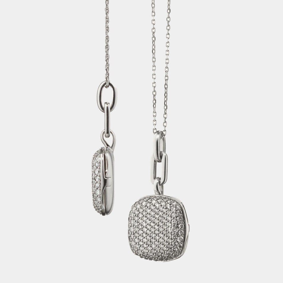 diamond locket white gold