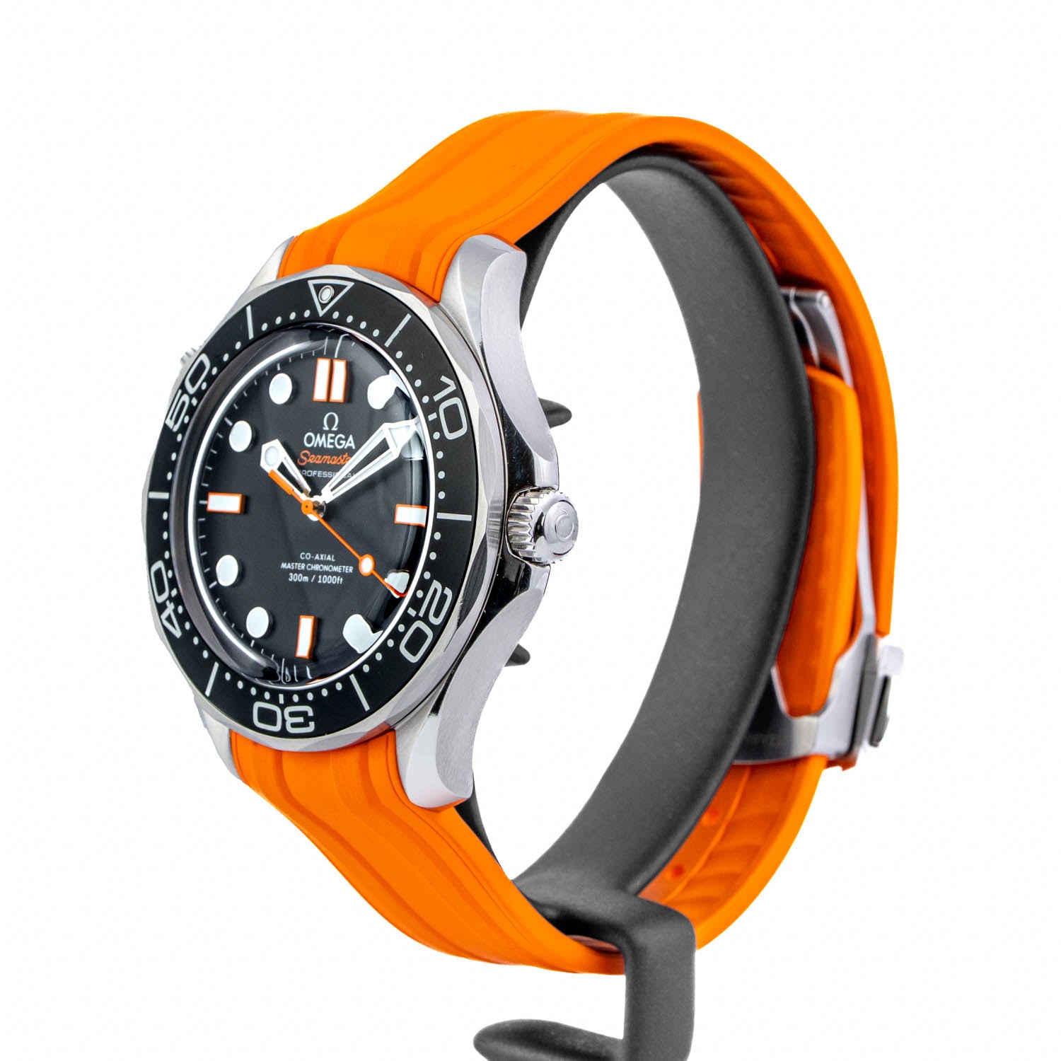 OMEGA Seamaster Diver 300M 42mm Black Dial Orange Rubber Strap – 210.32.42.20.01.006