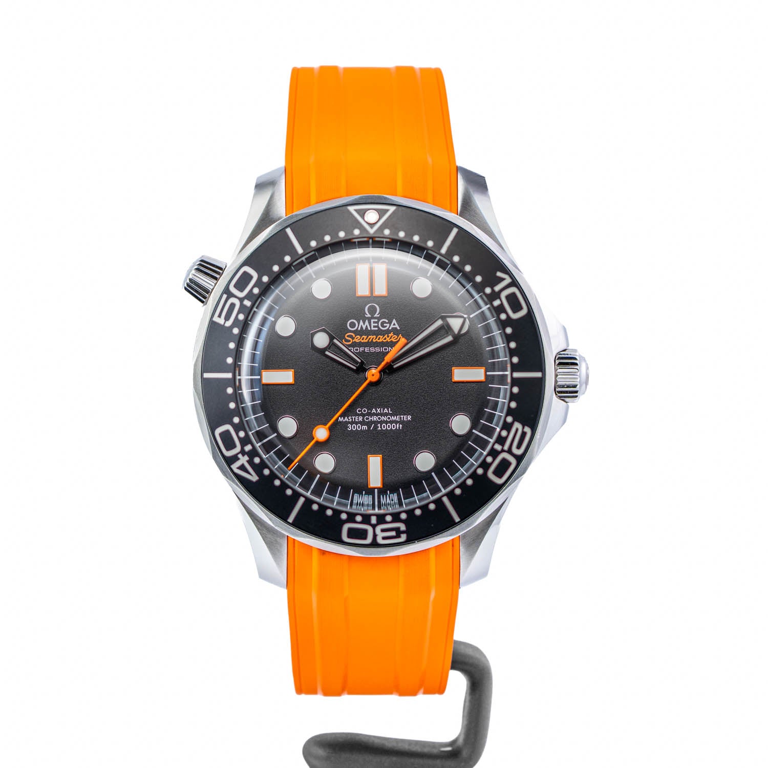 OMEGA Seamaster Diver 300M 42mm Black Dial Orange Rubber Strap – 210.32.42.20.01.006