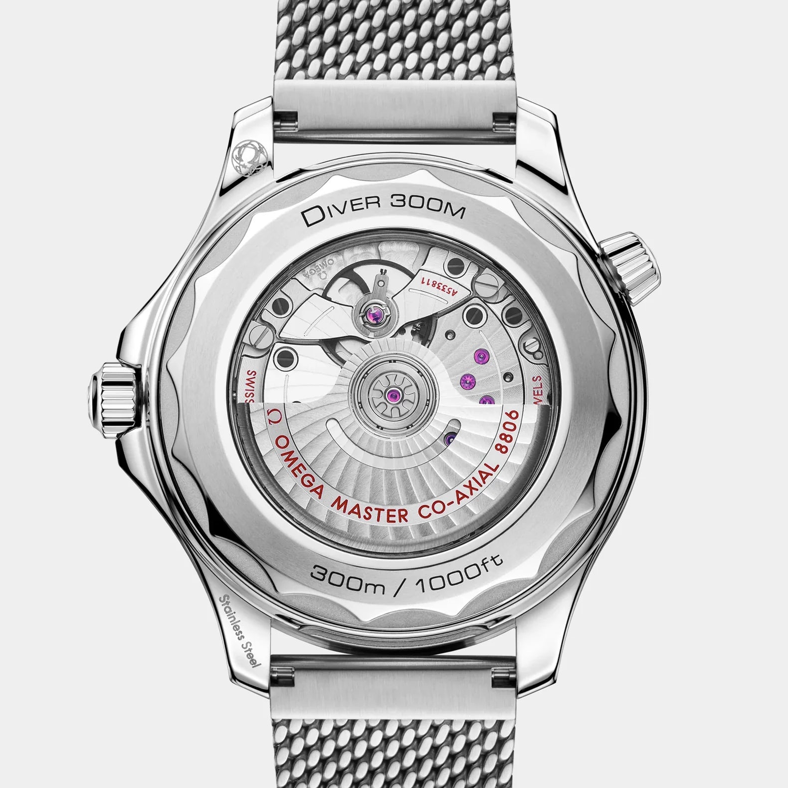 Seamaster Diver 300M 42mm - Black Orange Accent Dial on Mesh Bracelet