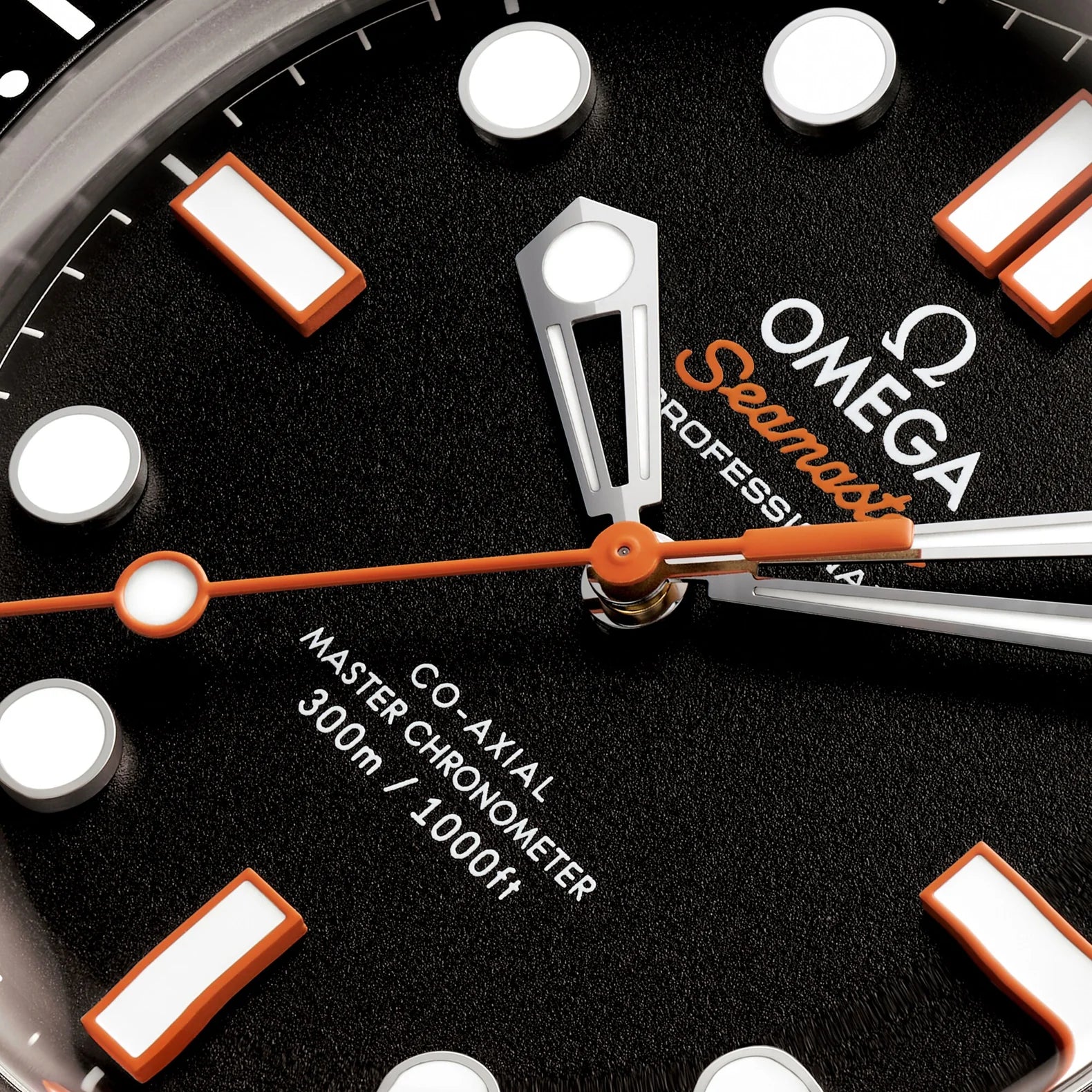 Seamaster Diver 300M 42mm - Black Orange Accent Dial on Mesh Bracelet