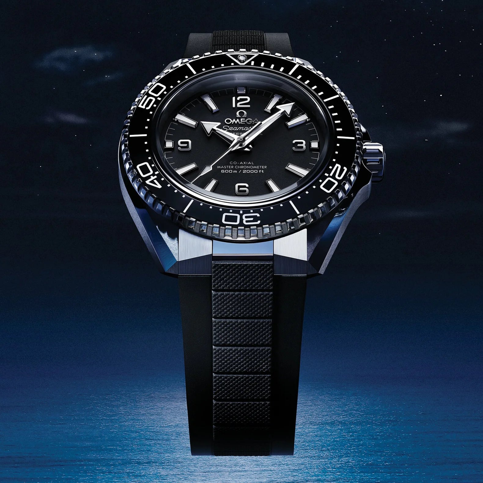 Seamaster Planet Ocean 42mm - Black Dial & Bezel on Rubber Strap